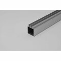 Eztube Lower Sliding Door Track Extrusion for 1/4in Panel Panel  Silver, 72in L x 1in W x 1in H 100-240L QR 6